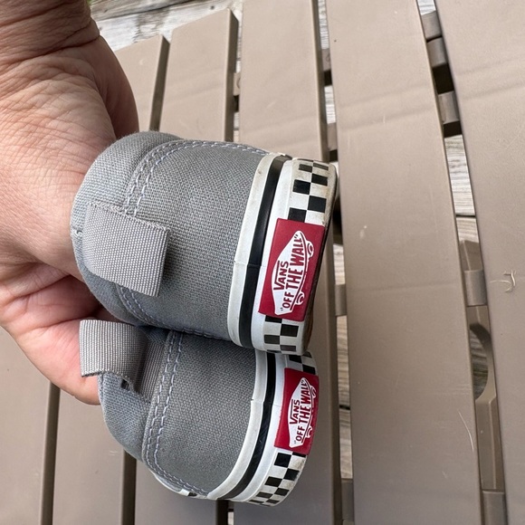 Vans Kids Gray Slip-On Sneakers - Picture 2 of 3
